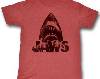 Jaws Burnt Jaws Red Adult T-Shirt