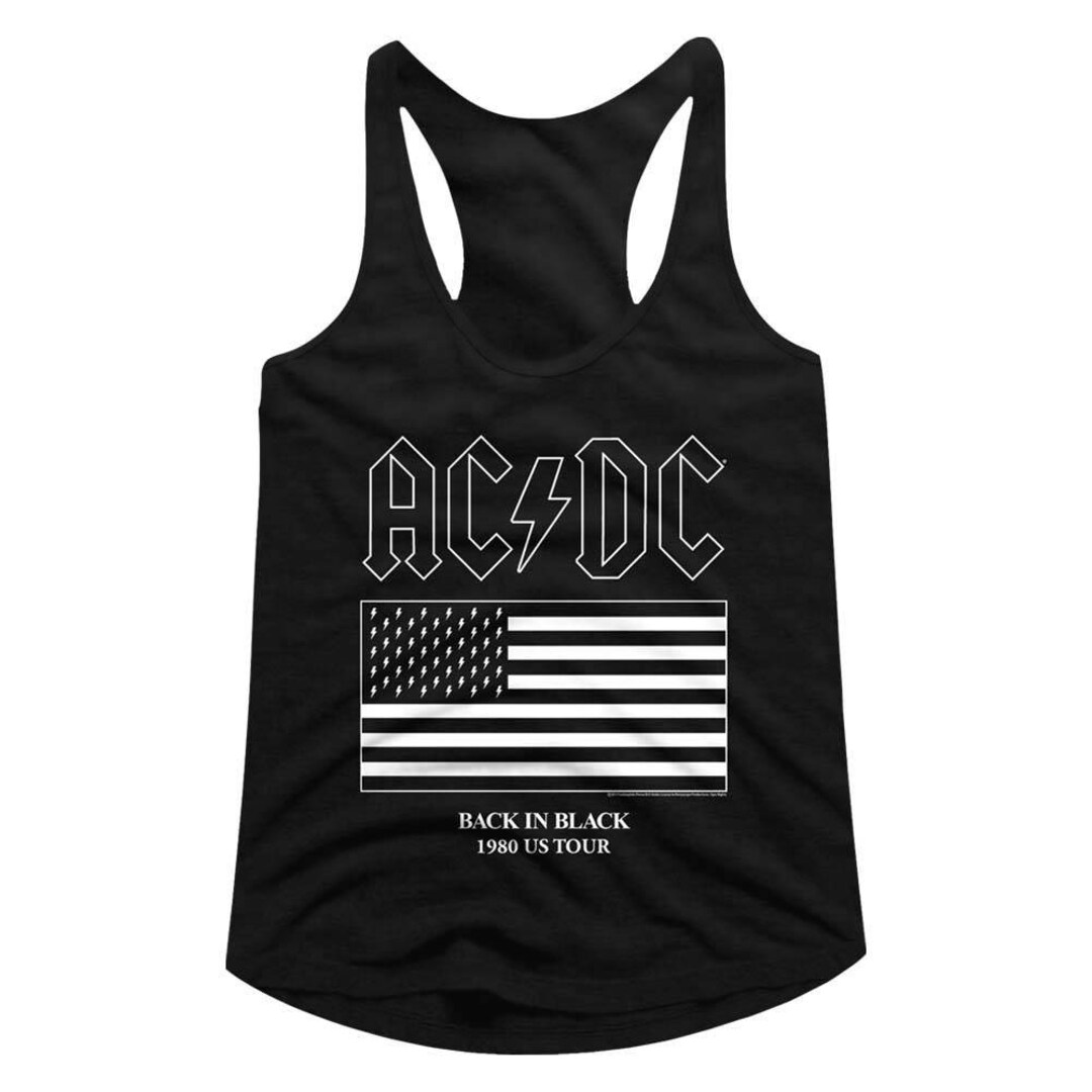 AC/DC US Tour Flag Black Junior Women's Racerback Tank Top T-shirt - Etsy