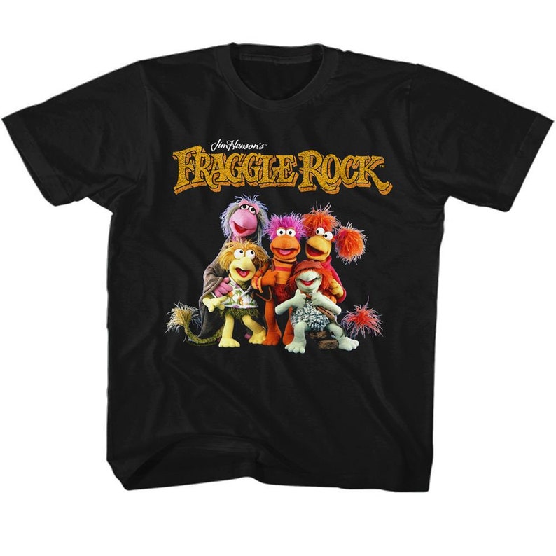 Fraggle Rock Group Shot T-shirt noir pour tout-petit image 1