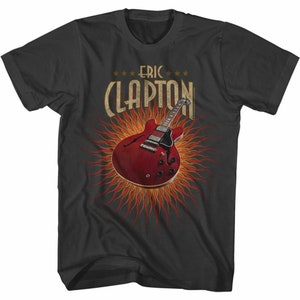 Camiseta adulta Eric Clapton Guitar Flames Smoke