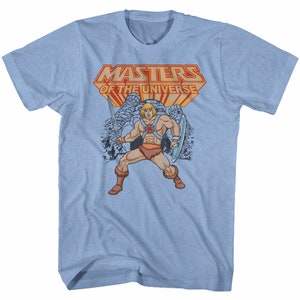 Masters Of The Universe He-Man Light Blue Heather T-Shirt