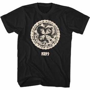 Kiss Rock And Roll Black Adult 2 T-Shirt