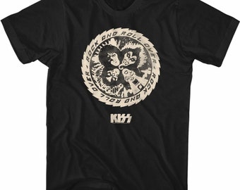 Kiss Rock And Roll Schwarz 2 T-Shirt