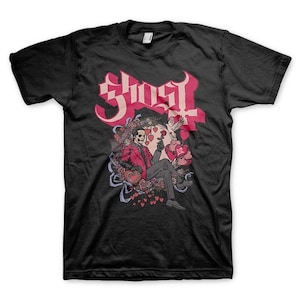 Camiseta Ghost Meliora - Negro, Talla XL, Manga Corta, Estilo Banda De Rock