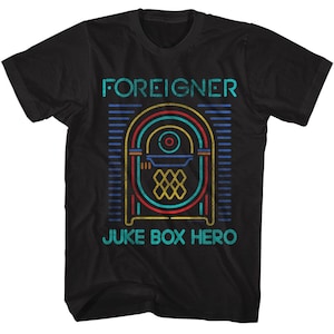 Maglietta nera Foreigner Juke Box Hero