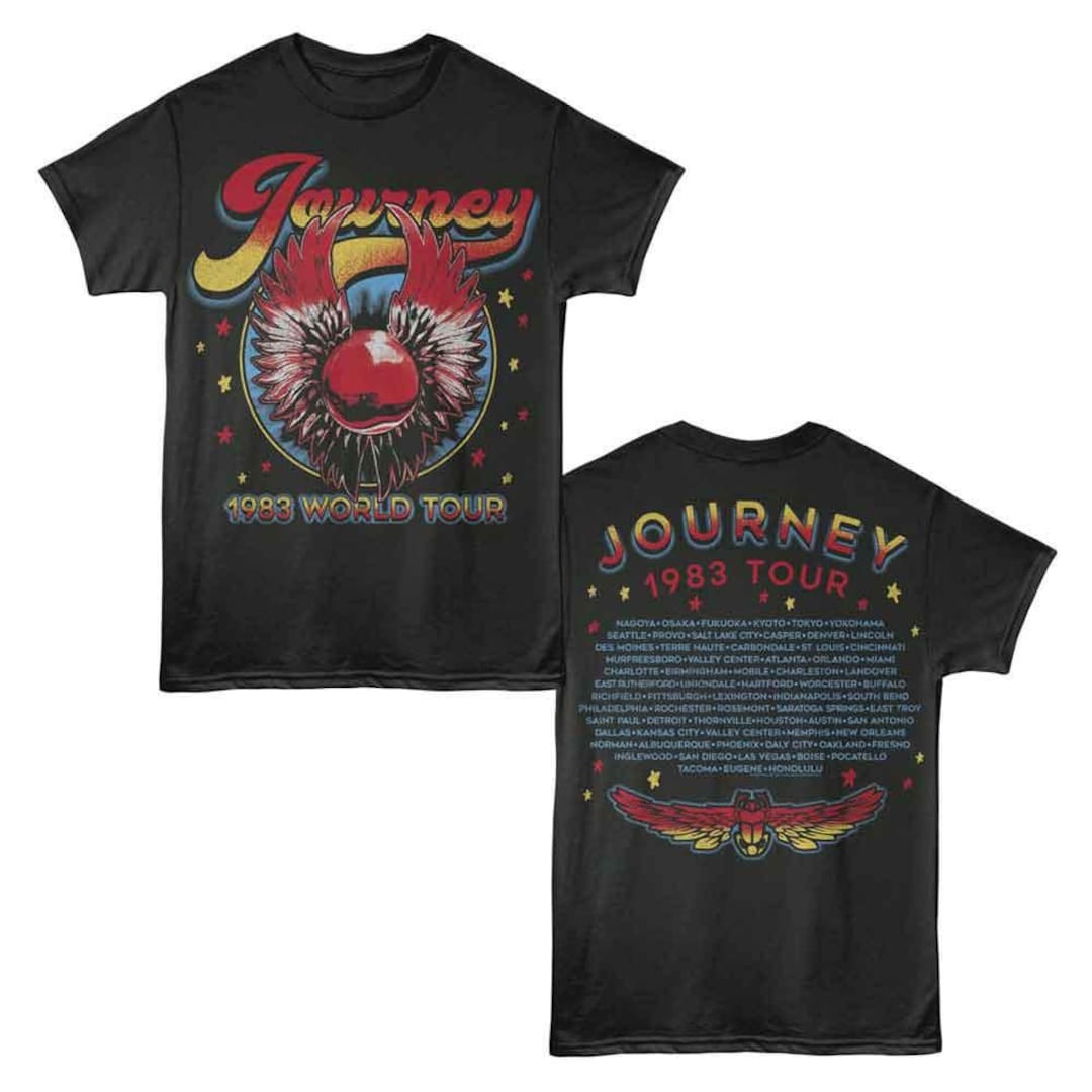 JOURNEY 2013 ツアーシャツ Journey 1983 World Tour F/B Smoke T-shirt - Etsy