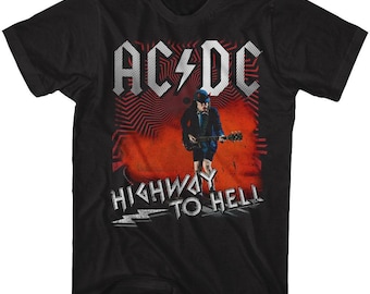 Ac/dc Highway To Hell Black T-shirt Roblox AC/DC Wire And Supply