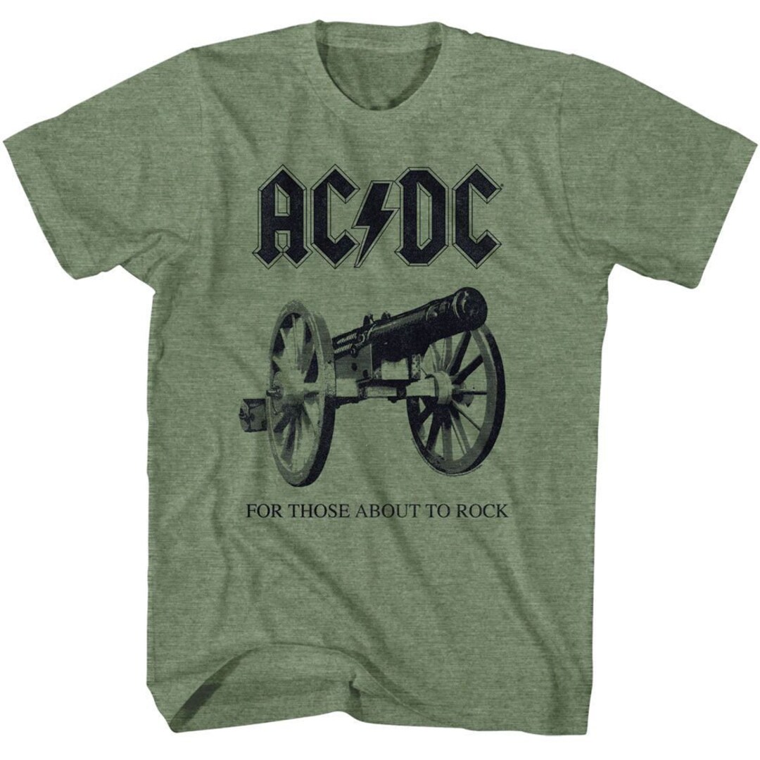 AC/DC About to Rock Again Military Green Heather T-shirt - Etsy
