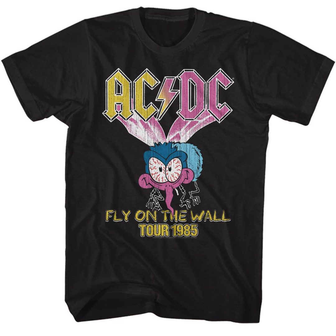 AC/DC Large Fly Black T-shirt - Etsy