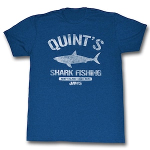 Jaws Quint&#39;s Royal Heather Adult T-Shirt