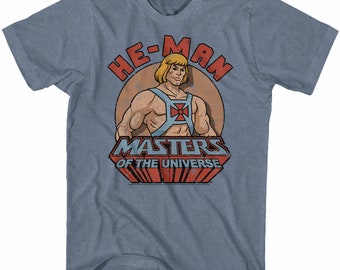 Maglietta Masters Of The Universe con Heman Indigo Heather