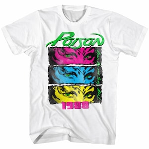 Poison Poison &#39;88 White Adult T-Shirt