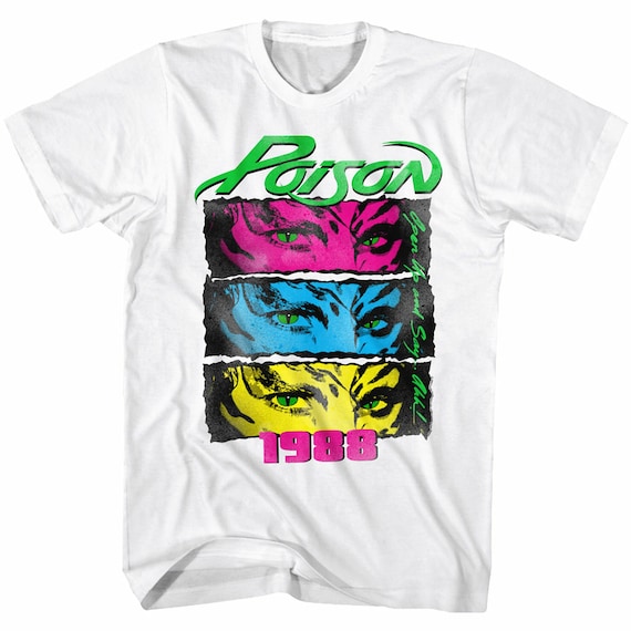 Poison Poison '88 White Adult T-shirt - Etsy