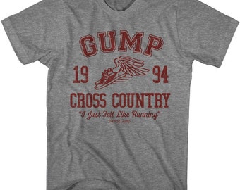 Camiseta de Forrest Gump Cross Country color grafito jaspeado