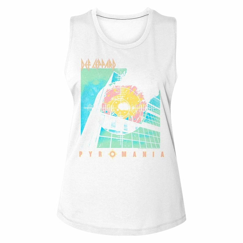 Felpa Con Cappuccio Def Leppard Pyro Tour – Bianca – Taglie Varie