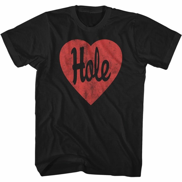 Hole Hole Heart Black Adult T-Shirt