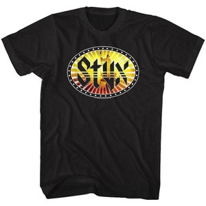 Styx Wooden Nickel Black Adult T-Shirt