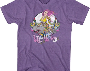 Camiseta para adultos Incubus Bomb Girl color morado jaspeado