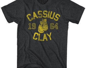 Muhammad Ali Cassius Clay Black Heather Adult T-Shirt