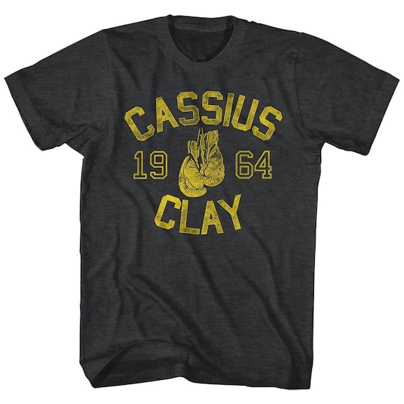 Muhammad Ali Cassius Clay Black Heather Adult T Shirt