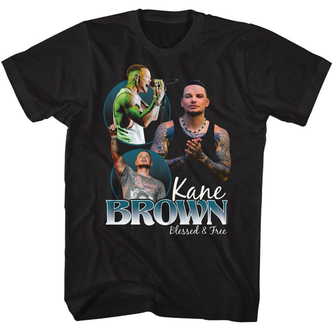 LIFE IS ROMANCE Tシャツ kaneee Kane Brown Blessed and Free Collage Black T-shirt - Etsy