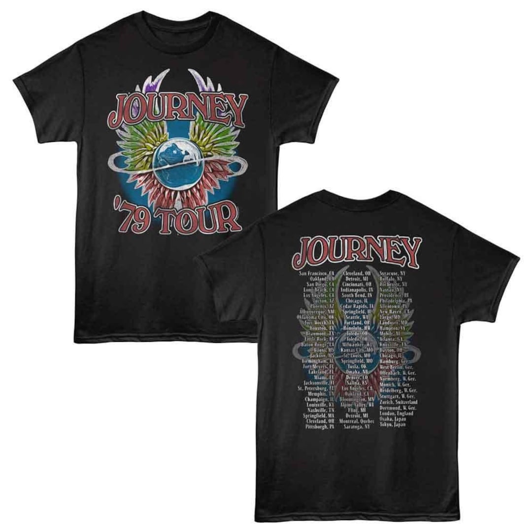 Journey 79 Tour Locals Black T-shirt - Etsy