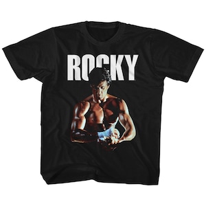 Camiseta juvenil negra con cinta Rocky Fist