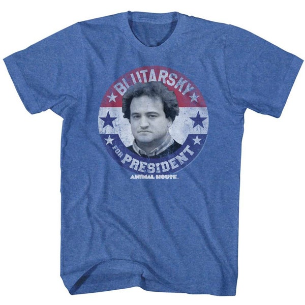 Animal House Blutarsky For President Blue Adult T-Shirt