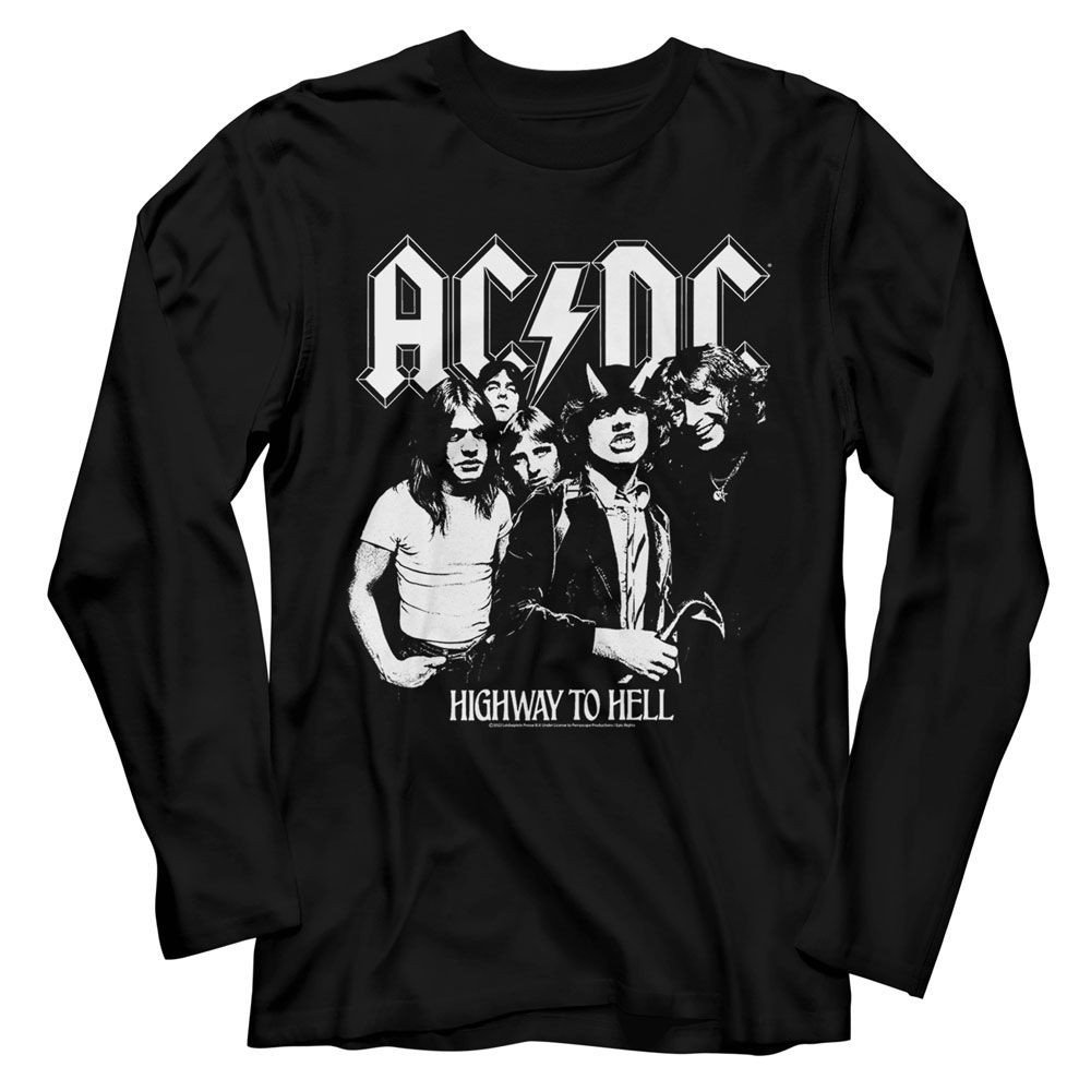 AC/DC BW Highway Photo Black Adult Long Sleeve T-shirt - Etsy
