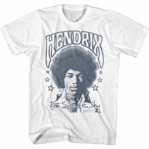 Jimi Hendrix Sides Of The Sky White Adult T-Shirt