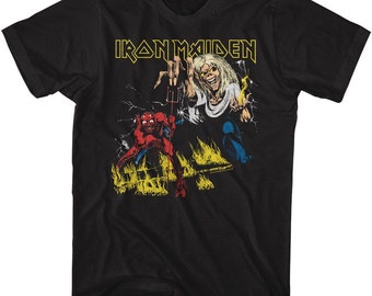 Iron Maiden Eddie Fire And Devil svart t-shirt