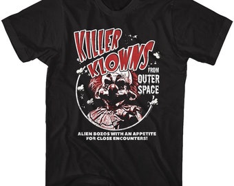 Killer Klowns Alien Bozos Black Adult T-Shirt