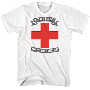 Bon Jovi Bad Medicine White Adult T-Shirt