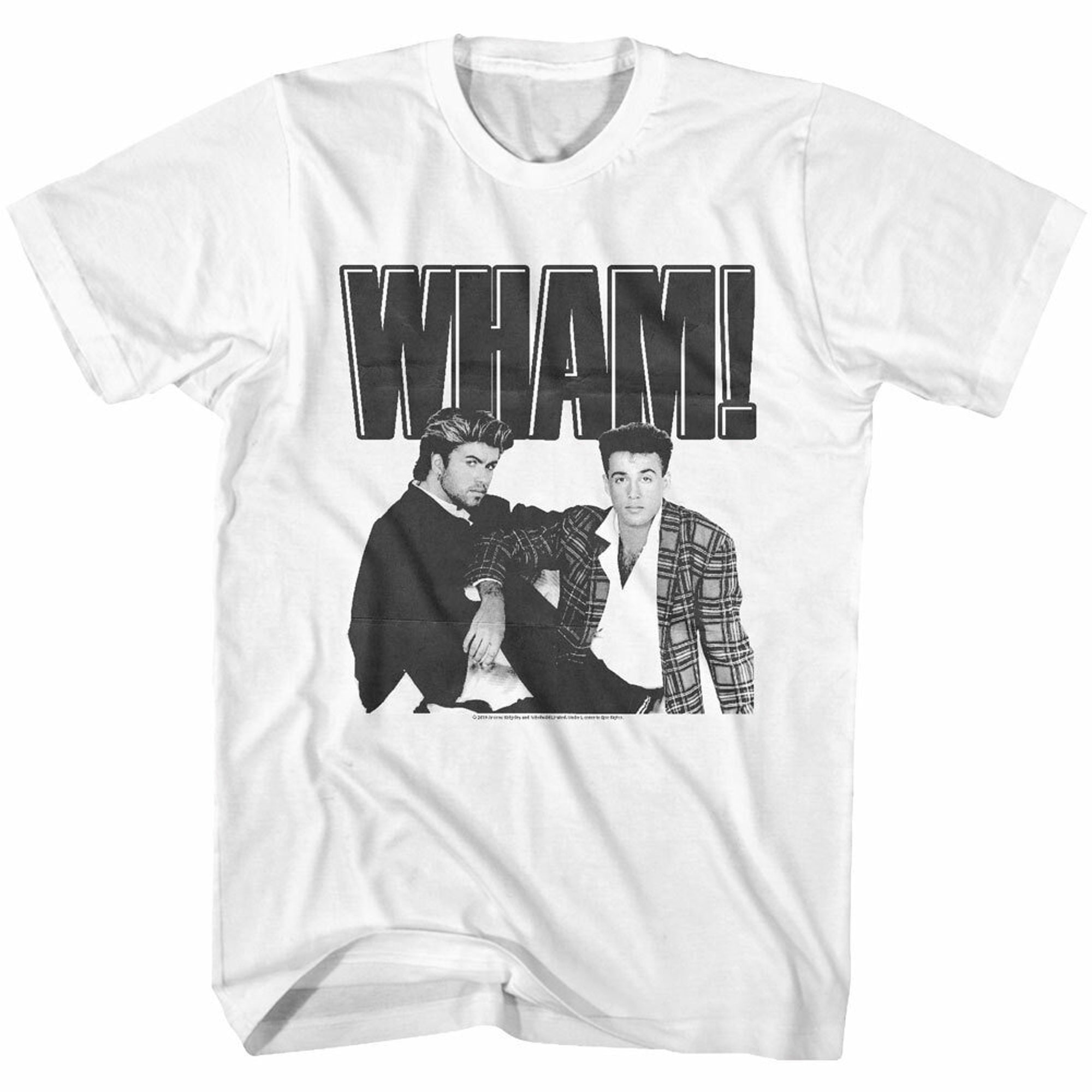 Discover Wham Black and White Poster White Adult T-Shirt