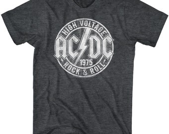 AC/DC R And R Black Heather Adult T-Shirt