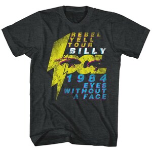 Billy Idol Eyeballs Heather Adult T-Shirt
