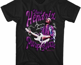 Jimi Hendrix Hazy Black Adult T-Shirt