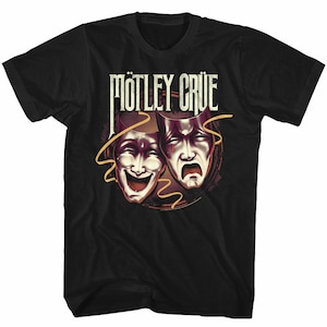 Camiseta Motley Crue Drama Masks Preta Adulto