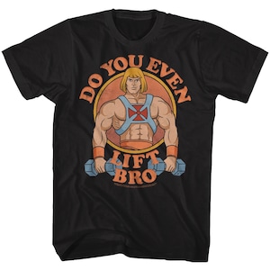 Masters Of The Universe U Even Lift Black Adult T-Shirt