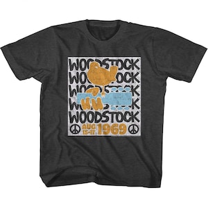 Woodstock Stacked Vintage Smoke Youth T-Shirt