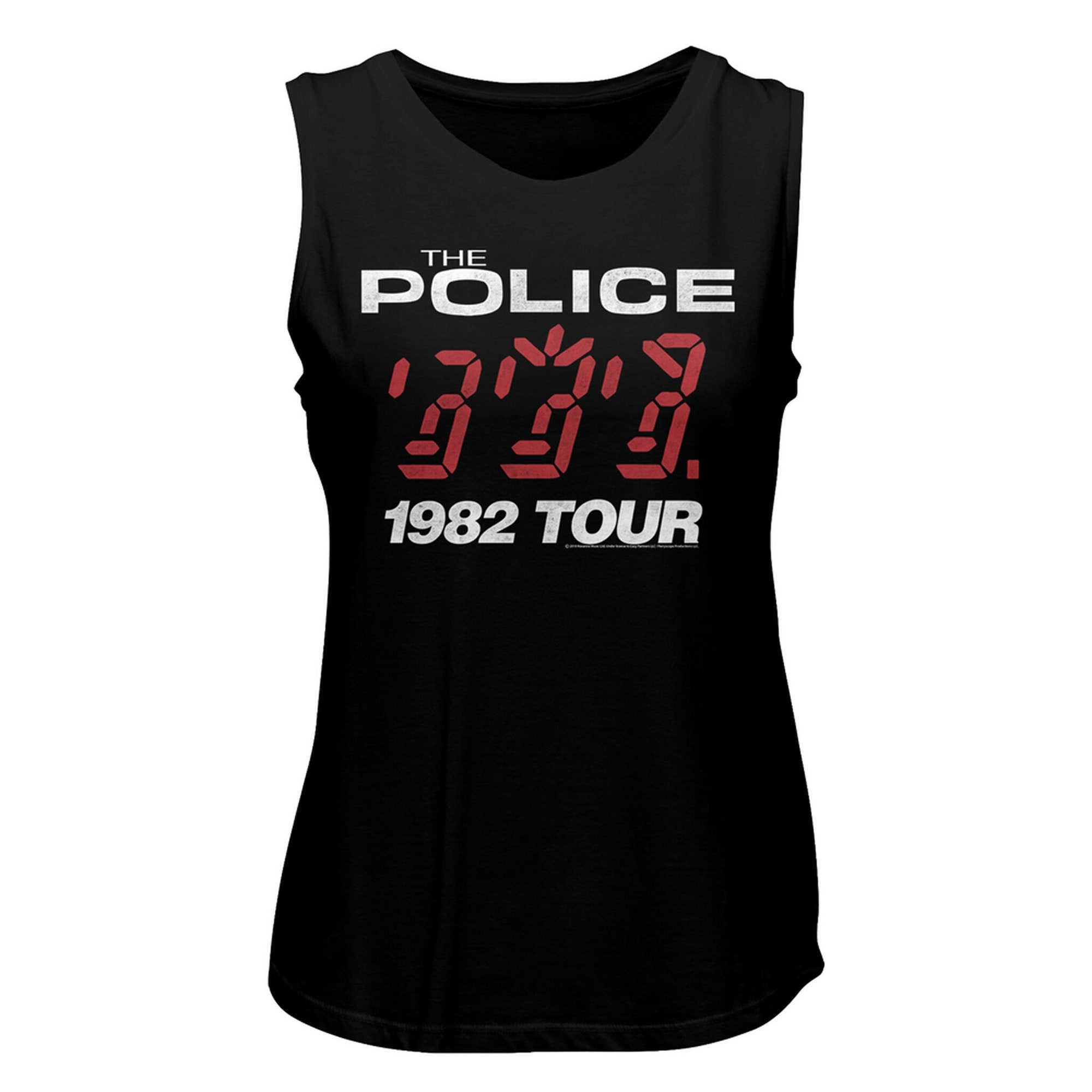 Discover The Police '82 Tour Black Muscle Tank Top