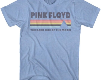 Camiseta azul claro jaspeado de Pink Floyd Dark Side Of The Moon para adultos