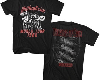 Motley Crue Theatre Of Pain Tour Classic Black Adult T-Shirt