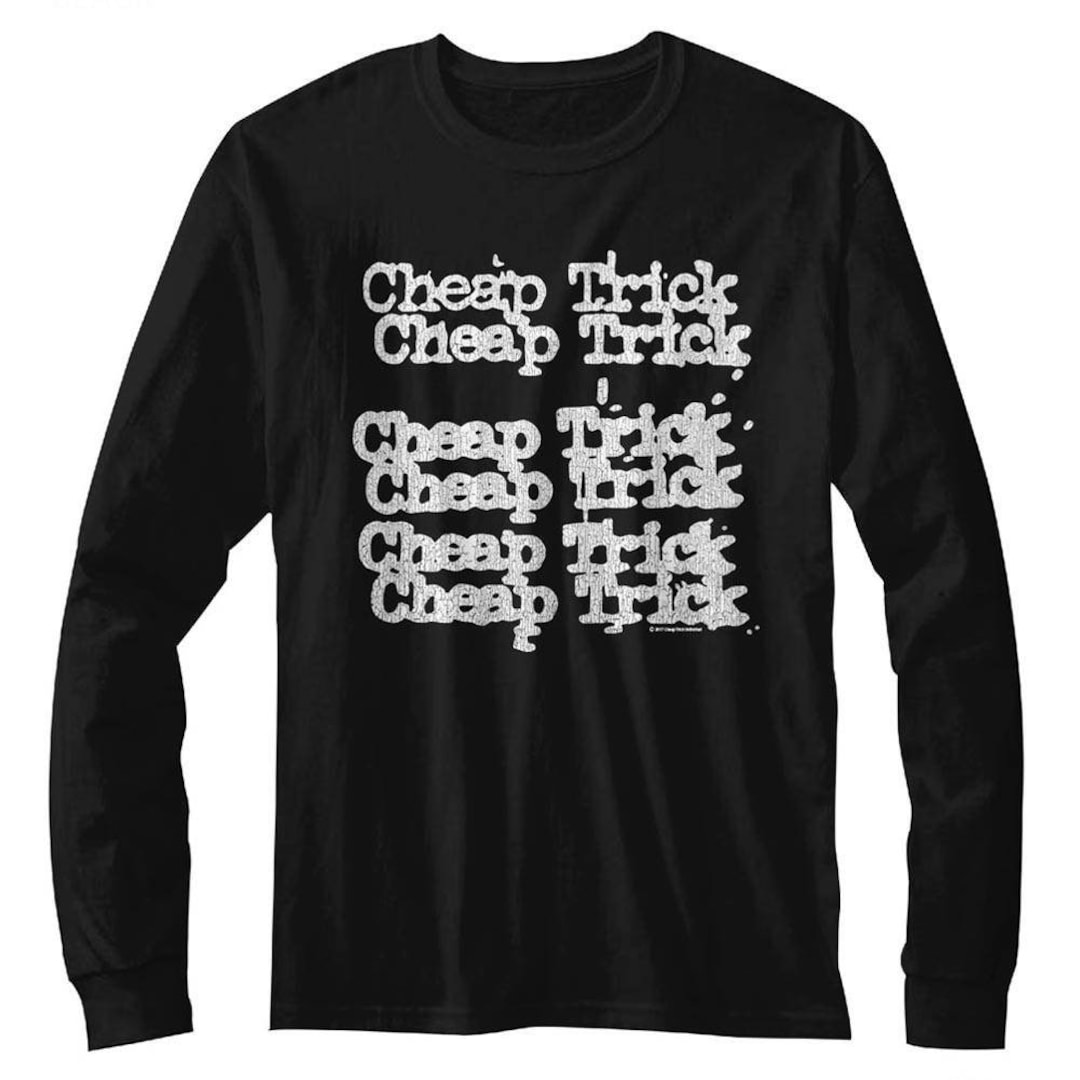 Cheap Trick Stacked Logo Black Adult Long Sleeve T-shirt - Etsy