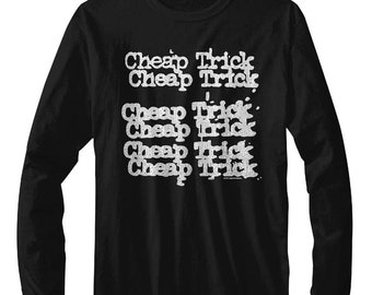 Cheap Trick Stacked Logo Black Adult Long Sleeve T-shirt - Etsy