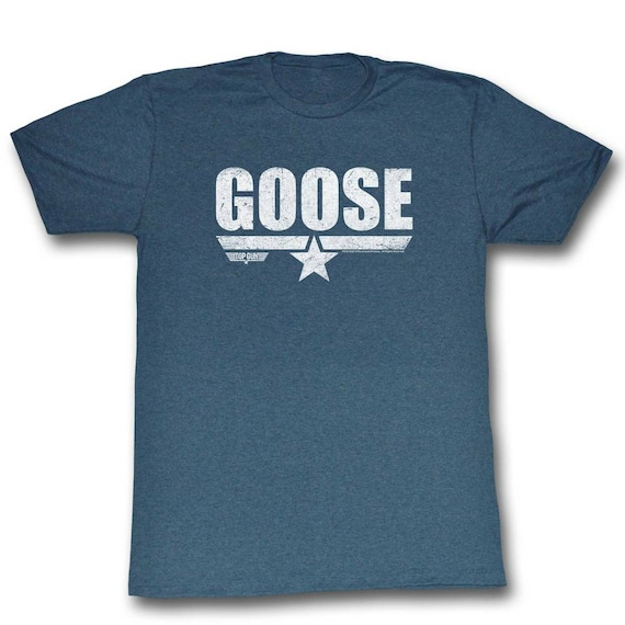 Top Gun Goose Navy Heather Adult Tshirt Etsy