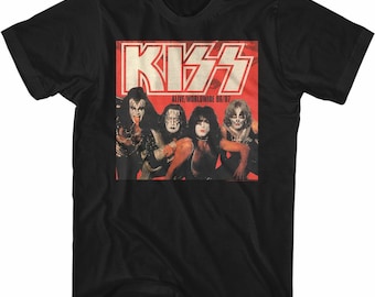 Kiss Alive Worldwide Black Adult Classic T-Shirt