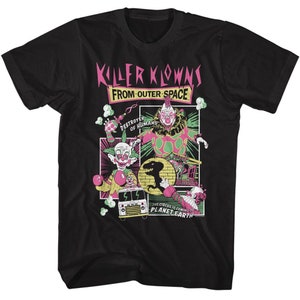 Maglietta nera con fumetti Killer Klowns From Outer Space