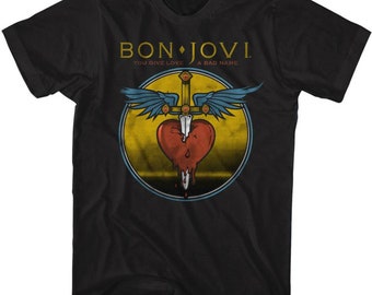 Bon Jovi Bad Name Black Adult T-Shirt