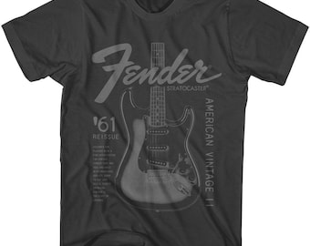 Camiseta ahumada vintage americana de guitarras Fender